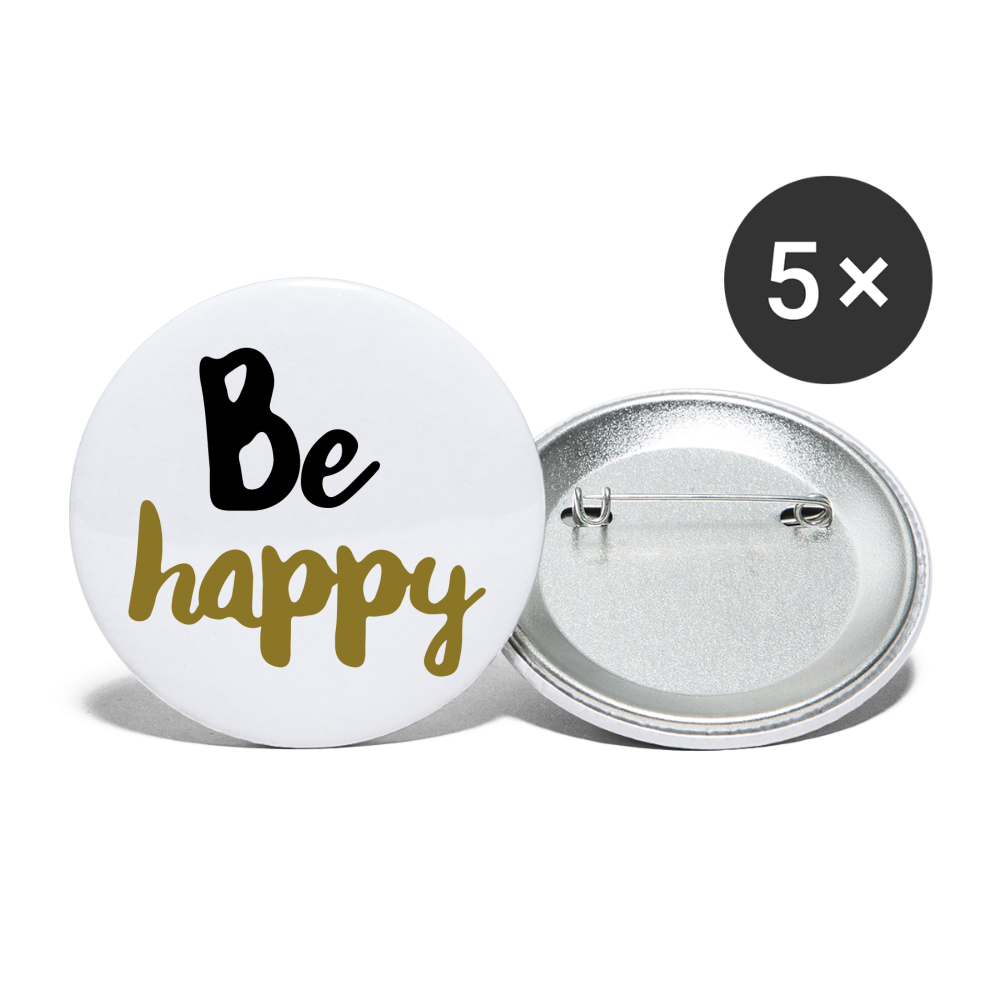 Custom Buttons large 2.2'' (5-pack) - white