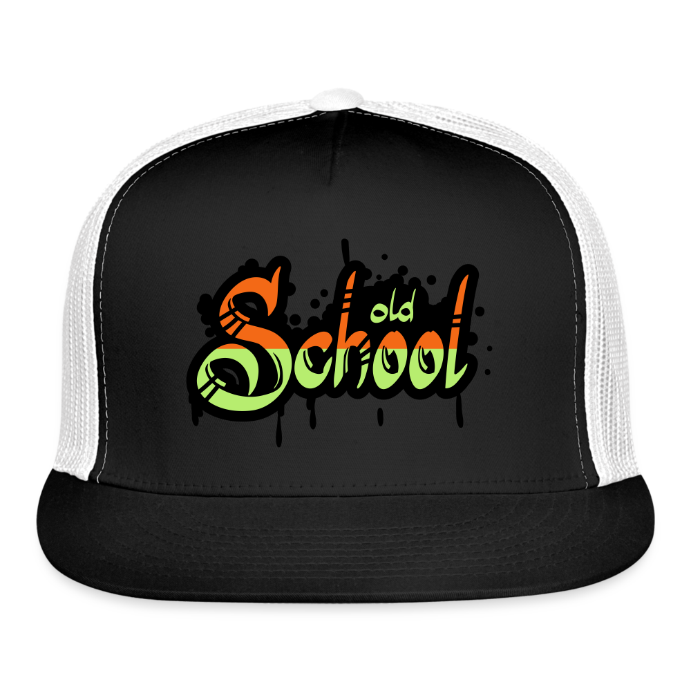 Old School Trucker Hat - black/white