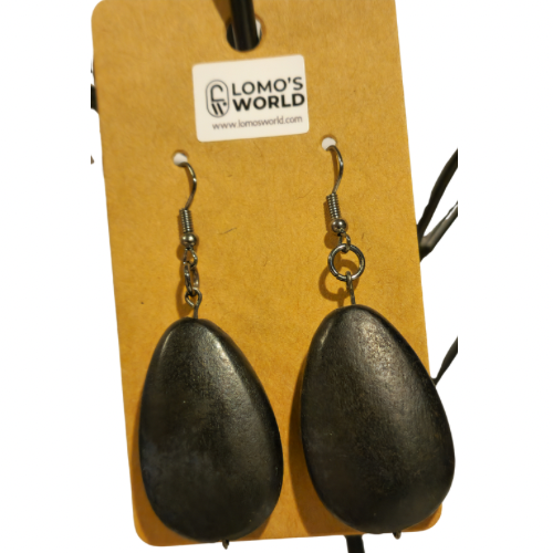 Matte Black Teardrop Earrings