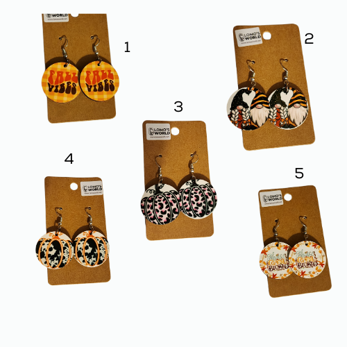 Autumn Charm Earrings - Assorted Designs