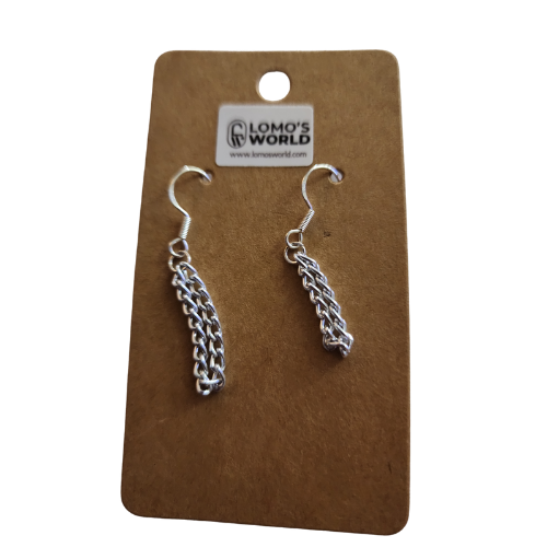 Silver Chain Dangle Earrings