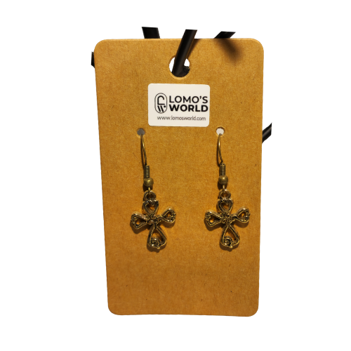 Ornate Cross Dangle Earrings