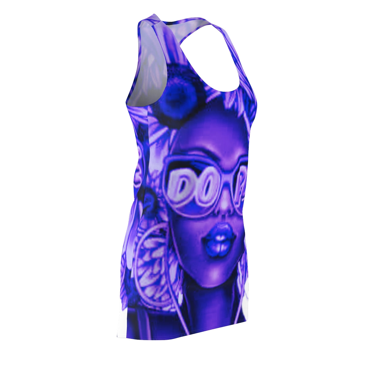 DOPE in Purple Women's Allover Print Racerback Dress
