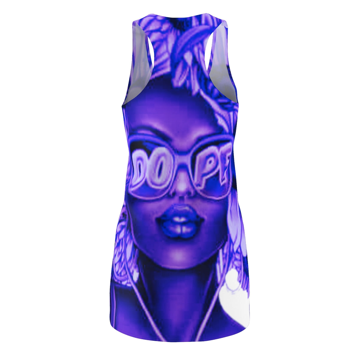 DOPE in Purple Women's Allover Print Racerback Dress