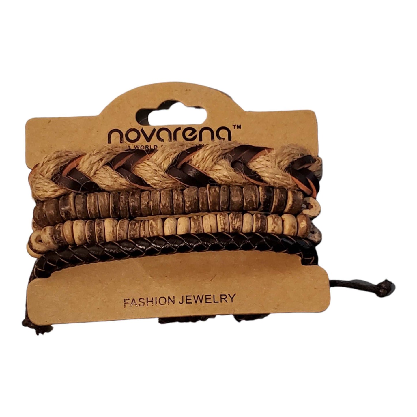 4 Piece Mens Leather Bracelets