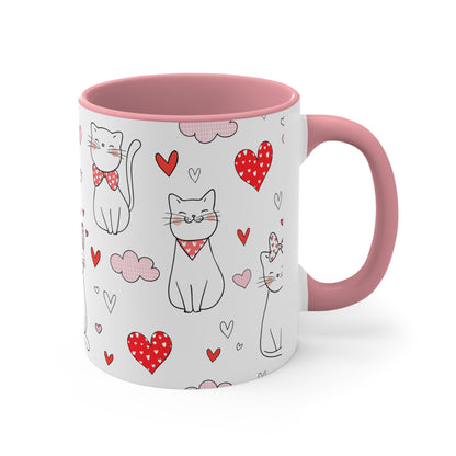 Cat Lover Accent Coffee Mug, 11oz