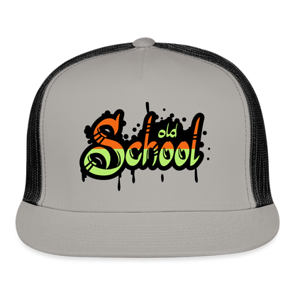 Old School Trucker Hat - gray/black