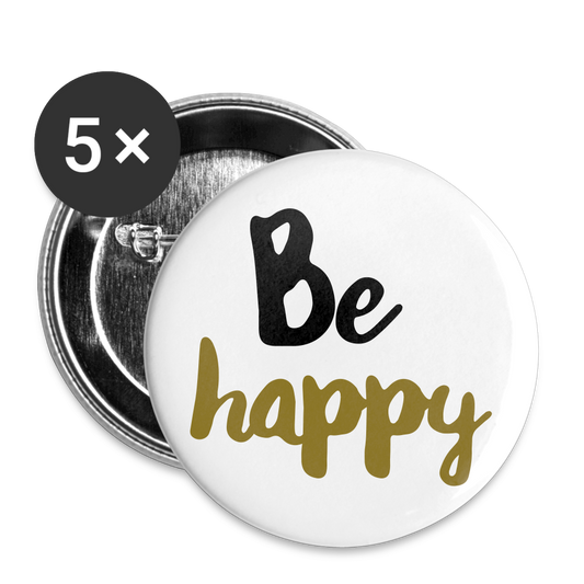 Custom Buttons large 2.2'' (5-pack) - white