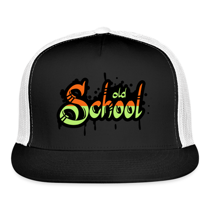Old School Trucker Hat - black/white
