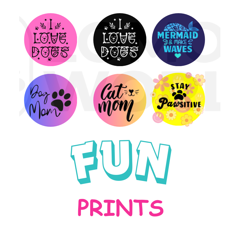 Fun & Sassy Sublimated Keychains (Set of 5)