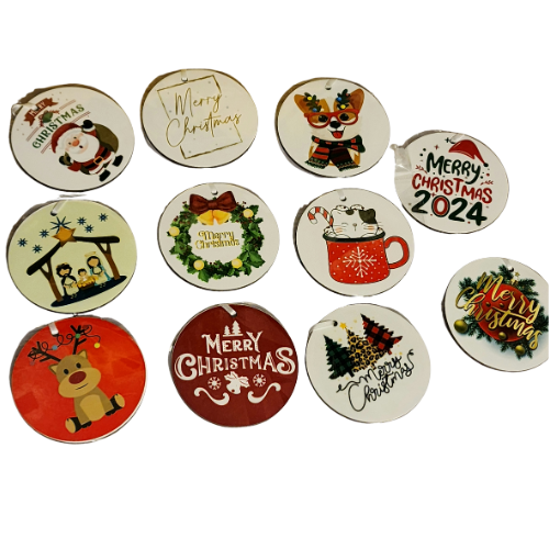 Festive MDF Board Christmas Ornaments