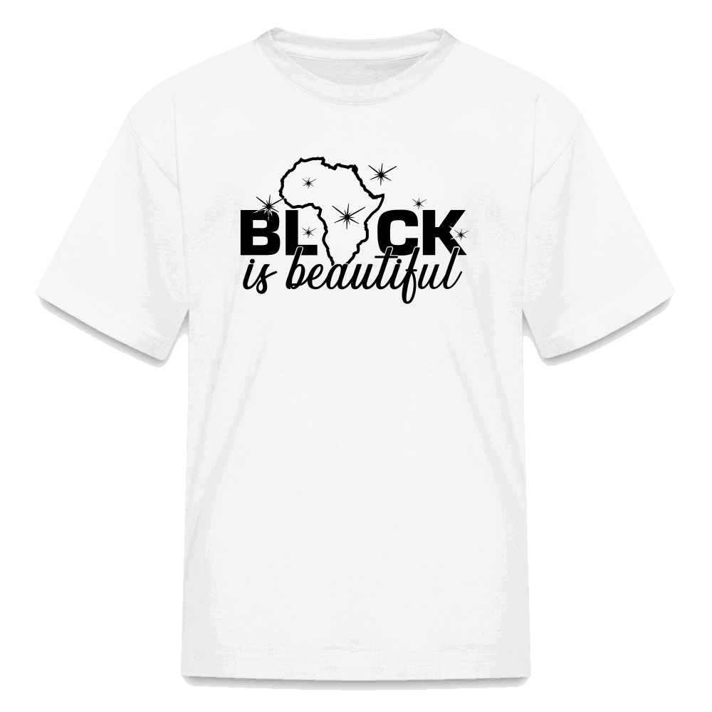 Black Is Beautiful Kids' T-Shirt - white