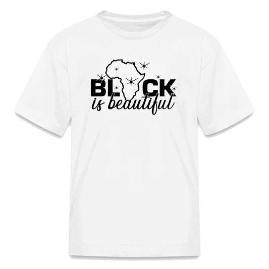 Black Is Beautiful Kids' T-Shirt - white