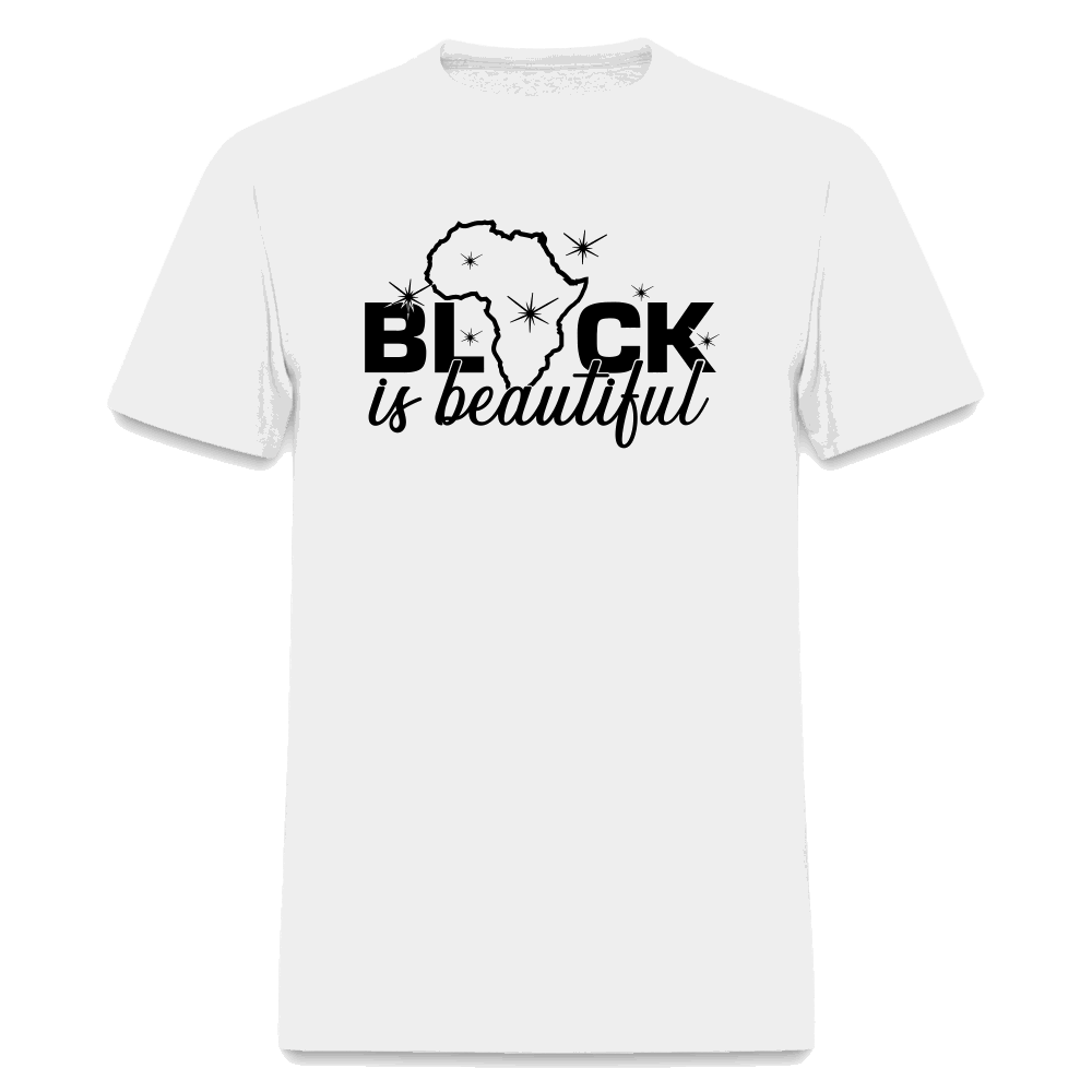 Black Is Beautiful Unisex Classic T-Shirt, White T-shirt - white