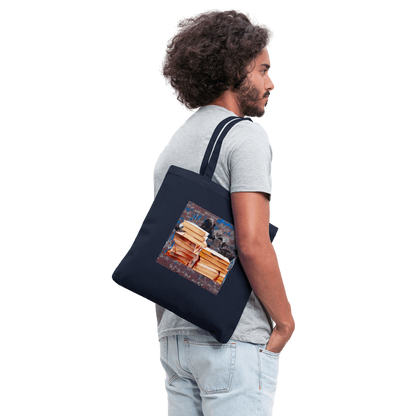 The Books Tote Bag - navy