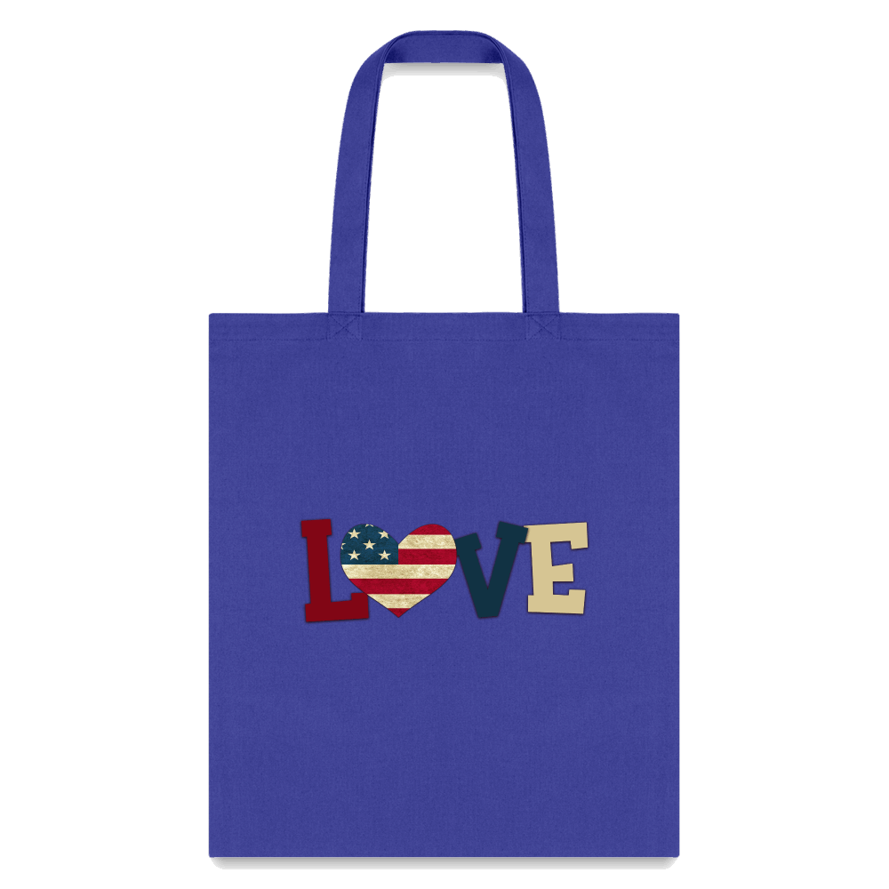 USA Love Tote Bag - royal blue