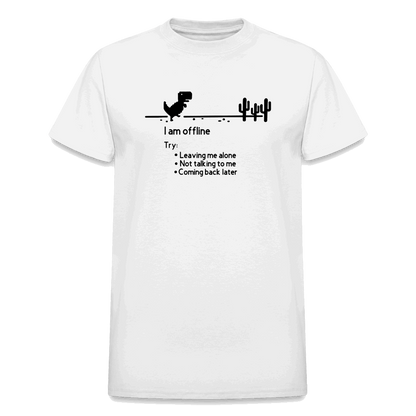 Gildan Ultra Cotton Adult T-Shirt -  I'm Are Offline - white
