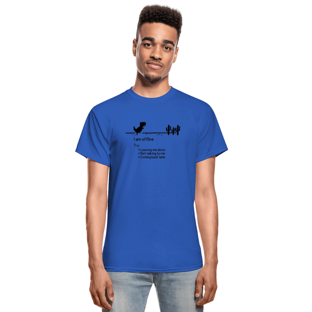 Gildan Ultra Cotton Adult T-Shirt -  I'm Are Offline - royal blue
