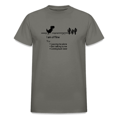 Gildan Ultra Cotton Adult T-Shirt -  I'm Are Offline - charcoal