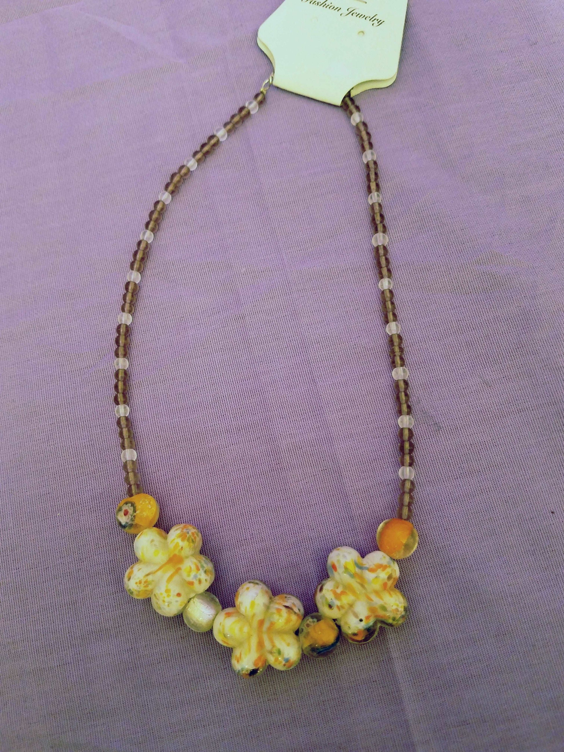 Pressed / Lampworked Necklace