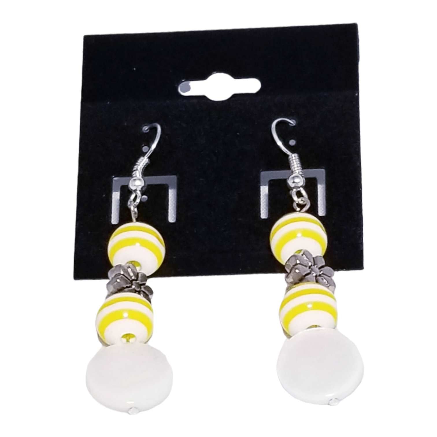 Women's Yellow 4-Tier Dangle Earrings