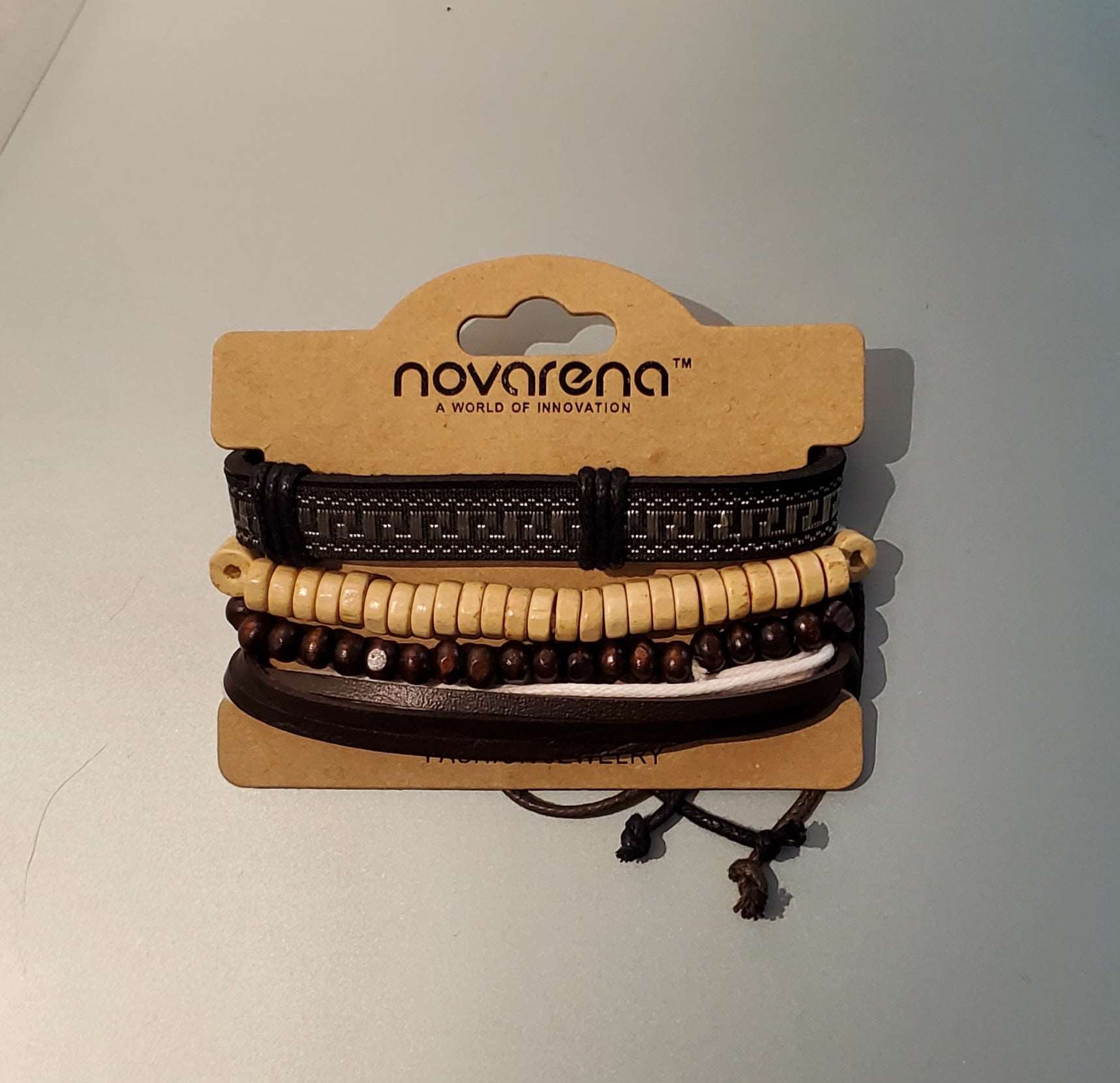 4 Piece Mens Leather Bracelets