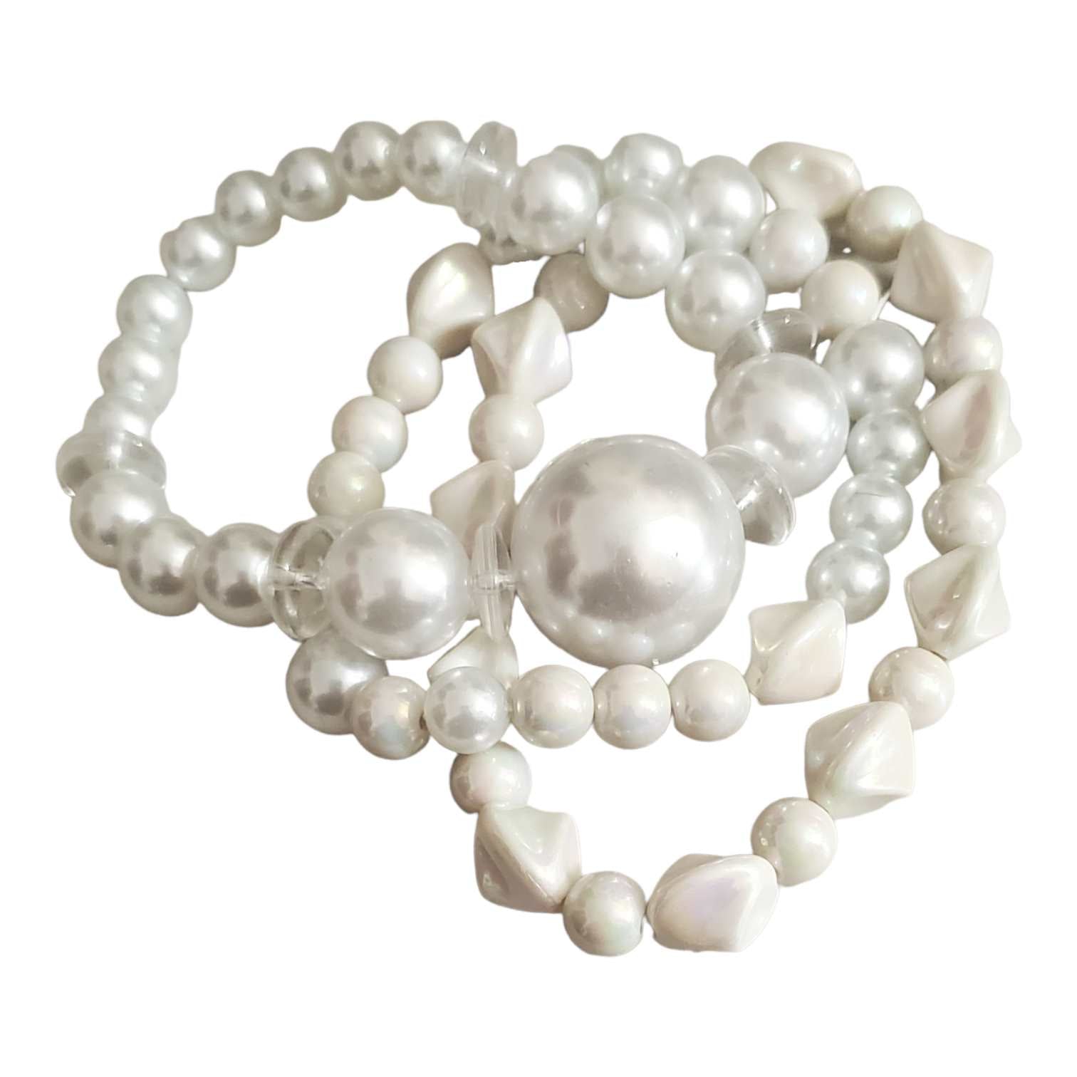 Pearl Stack Bracelets 3 Piece Set