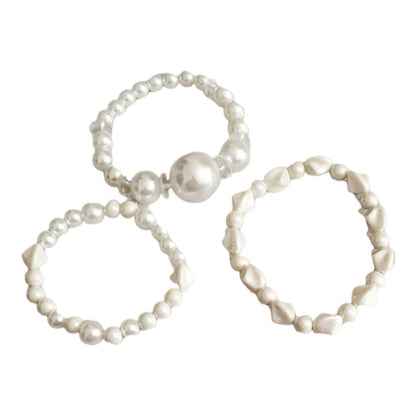 Pearl Stack Bracelets 3 Piece Set