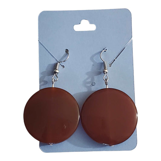 Amber Round Dangle Earrings