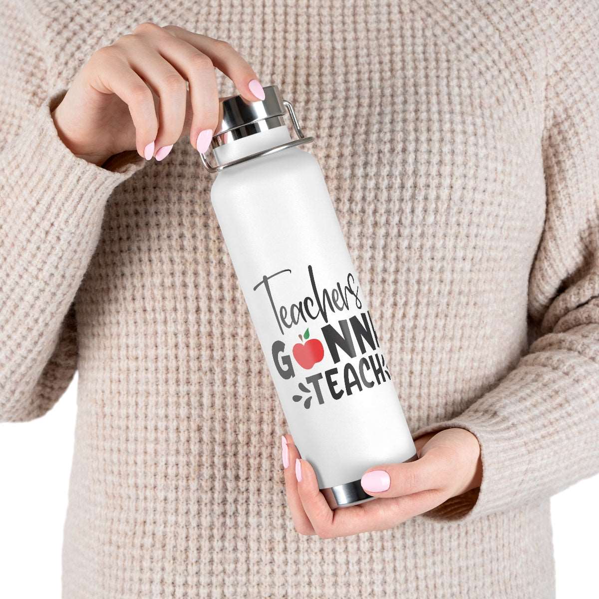 Teachers Are Gonna Teach Copper Vacuum Insulated Bottle, 22oz