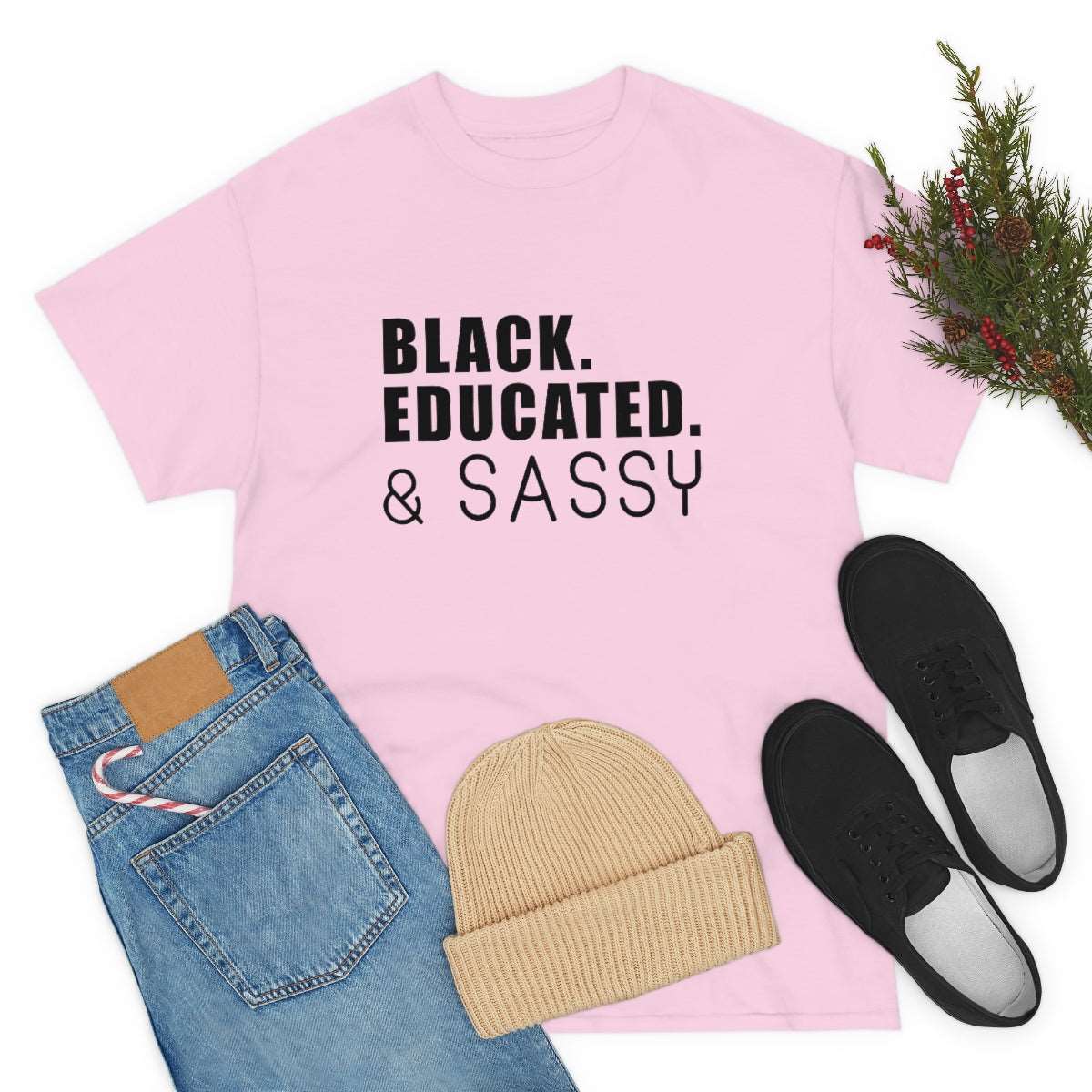 Black Educated Sassy Heavy Cotton Tee