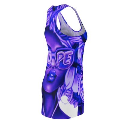 DOPE in Purple Women's Allover Print Racerback Dress