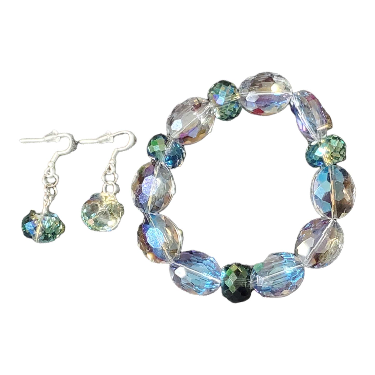 Clear Crystal Bracelet and Earring Set