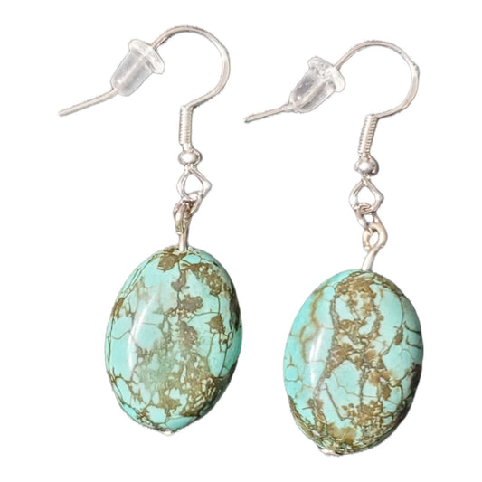 Turquoise Marble Clay Earrings