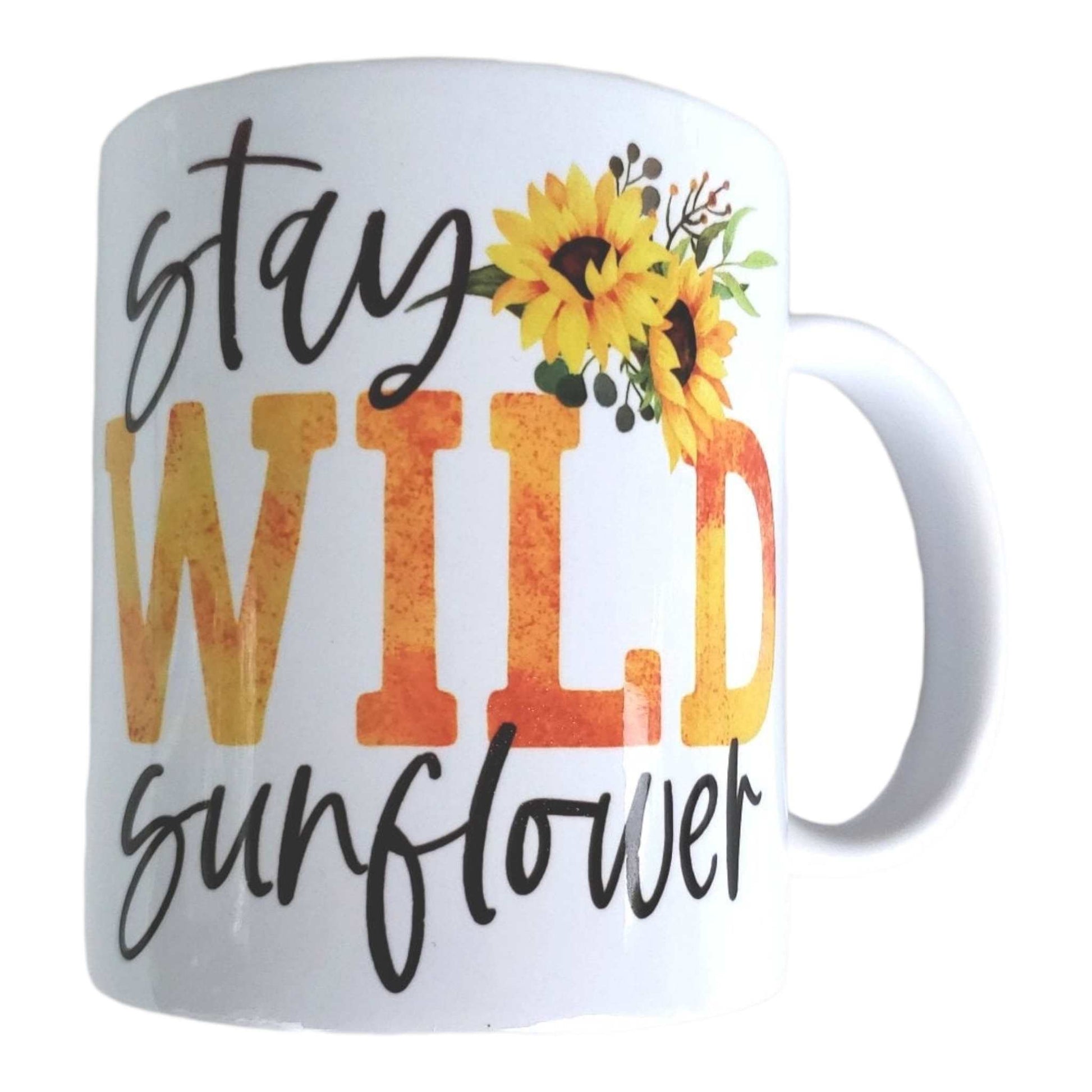 Stay Wild Sunflower Ceramic Mug
