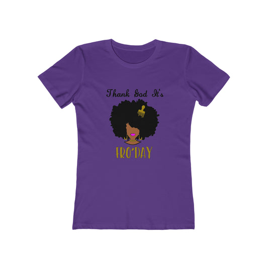 Women's Thank God It's Fro'day Boyfriend Tee