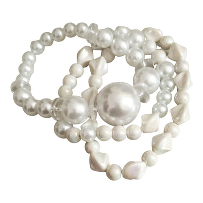Pearl Stack Bracelets 3 Piece Set